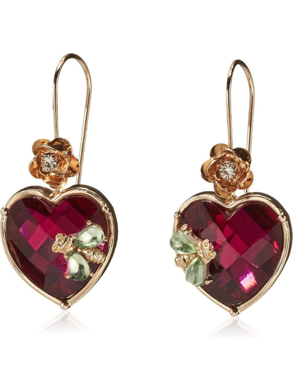 Chic Stone Heart Dangle Earrings for Women - Trendy Fashion Jewelry Accessory